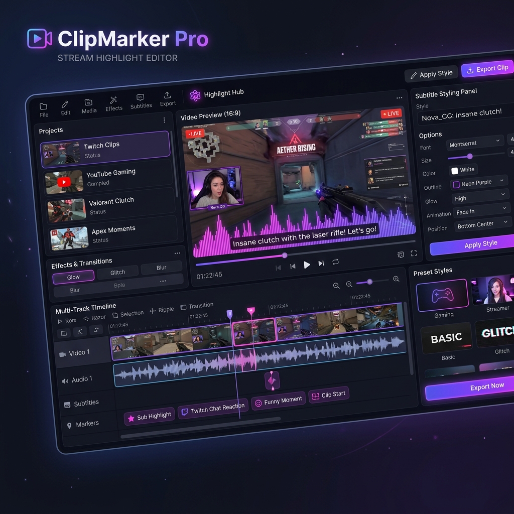 ClipMarker Pro 質感 UI